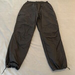 Columbia Pants Mens Medium Black Nylon Hiking Cargo Elastic Cuff Zip Pocket